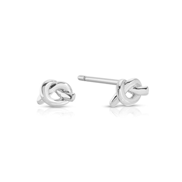 Minimalist Knot Studs on Velvet Tag