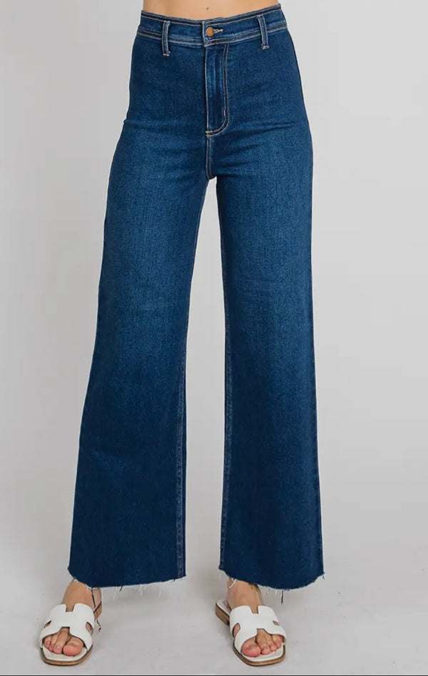 LP242-d Dark Wash Wide Leg Jean