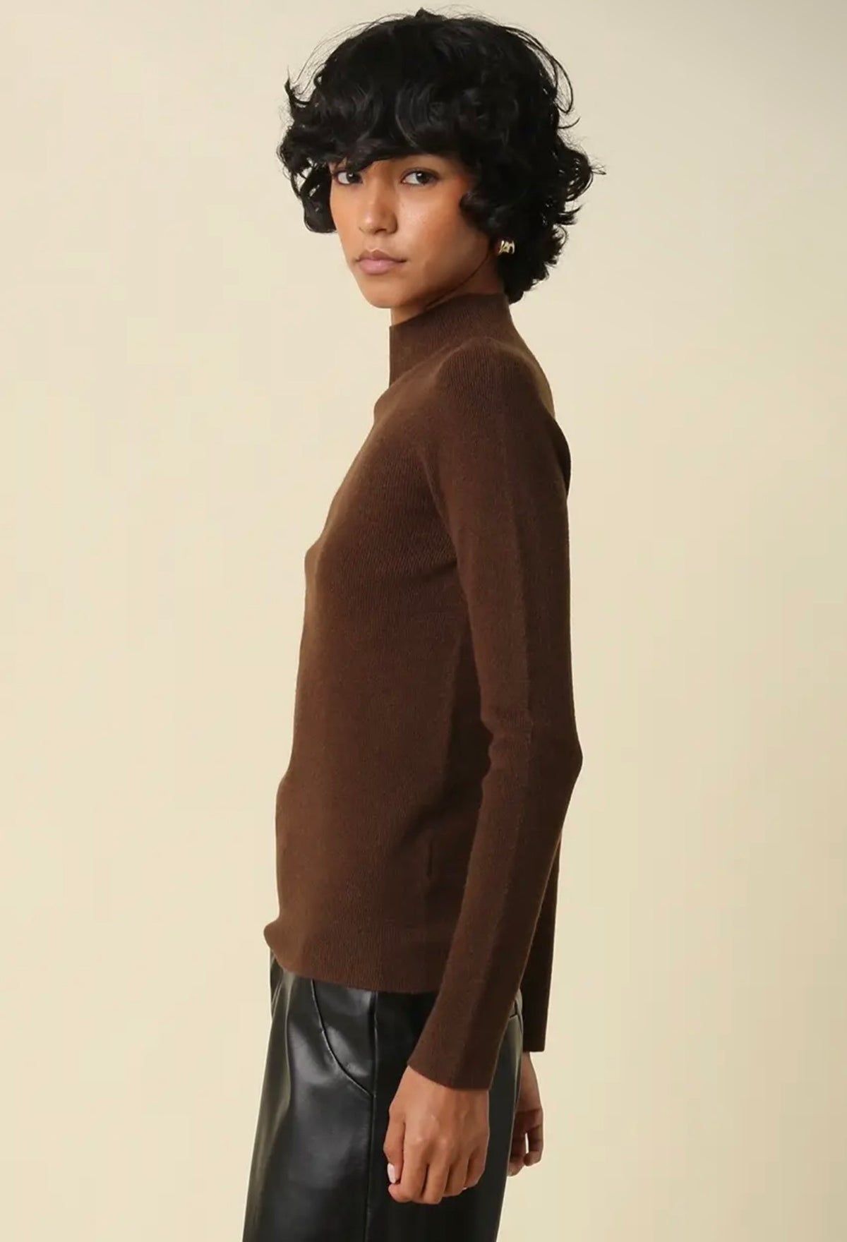 Romy Mock Neck Knit Sweater
