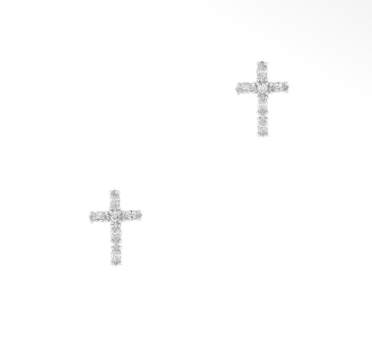 Col Cz Cross Stud