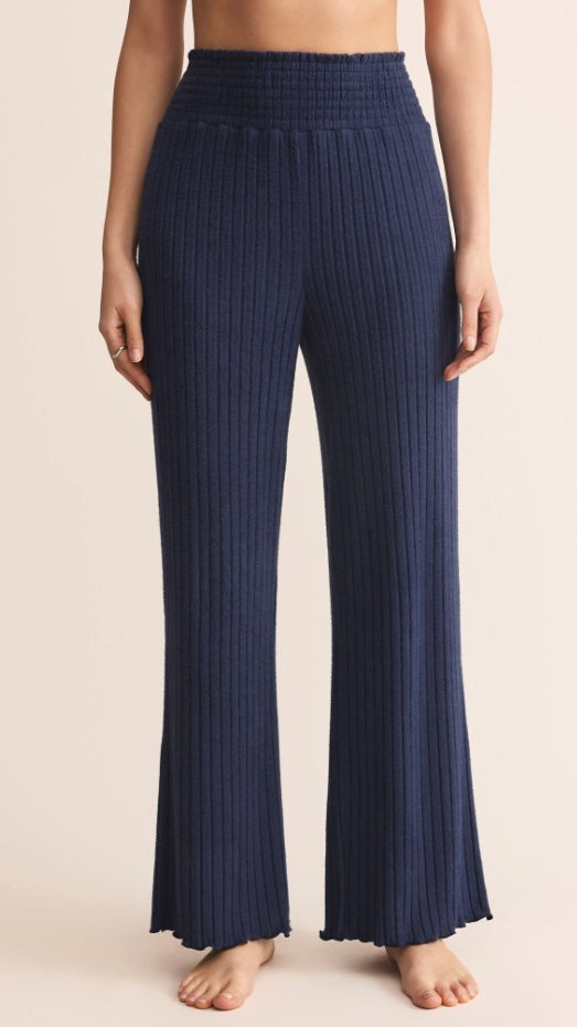 ZLP253824 Dawn Smocked Rib Pant- Blue Sapphire