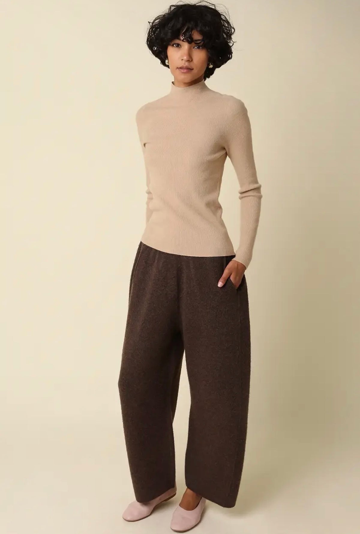 Romy Mock Neck Knit Sweater