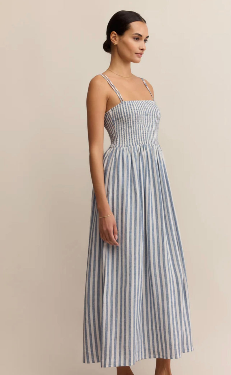 ZD253189 Nadine Striped Midi Dress
