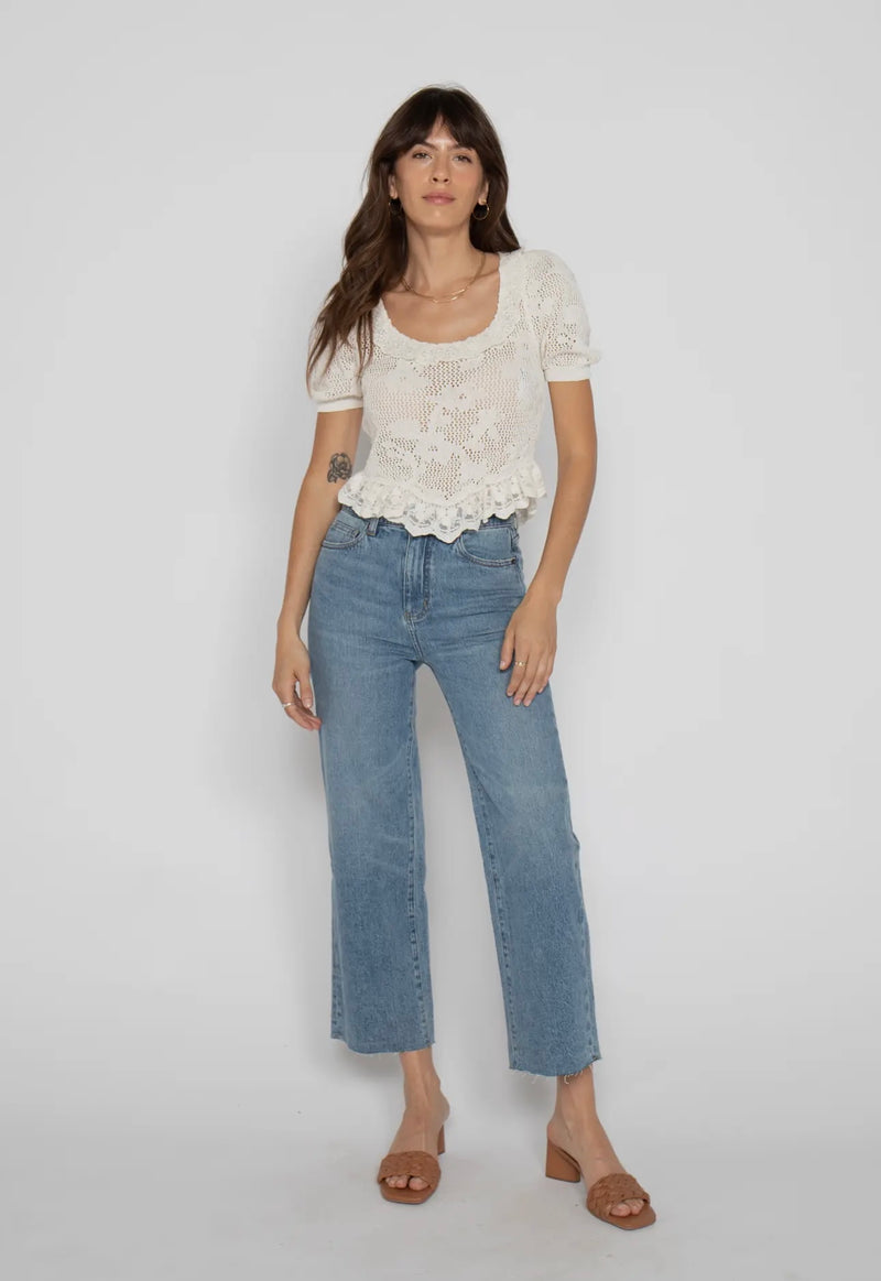 WFK-14-137 Aberdeen Ankle Crop HR Jean -Classic Vintage