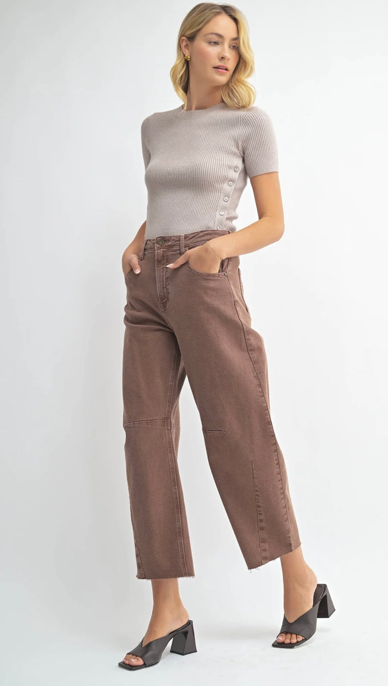 BP473J Barrel Jean-Espresso
