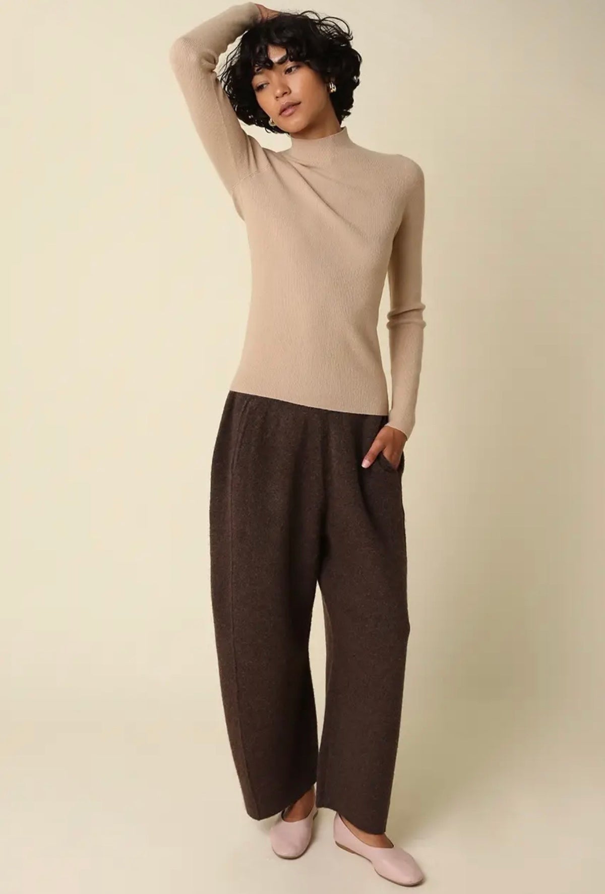 Romy Mock Neck Knit Sweater