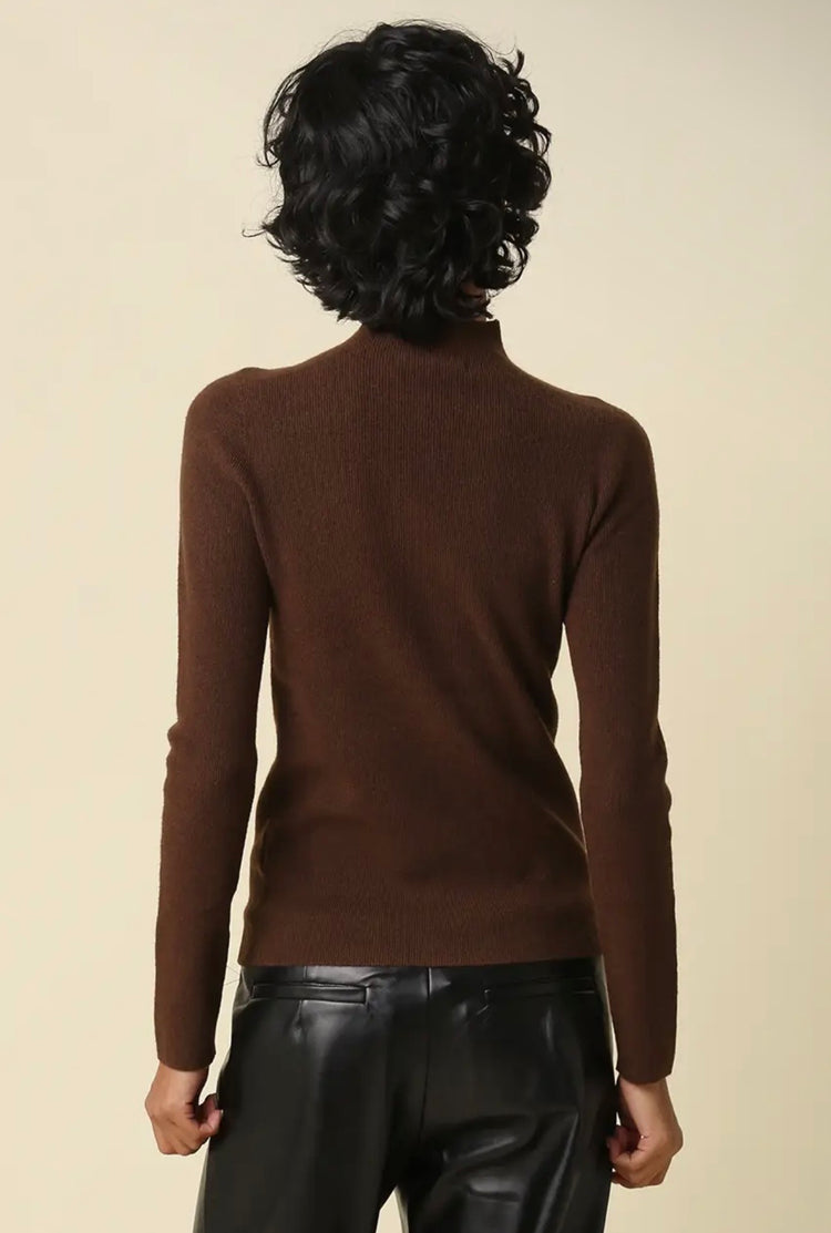 Romy Mock Neck Knit Sweater