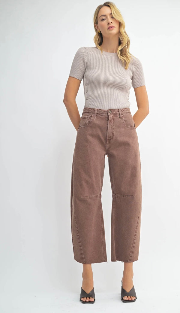BP473J Barrel Jean-Espresso