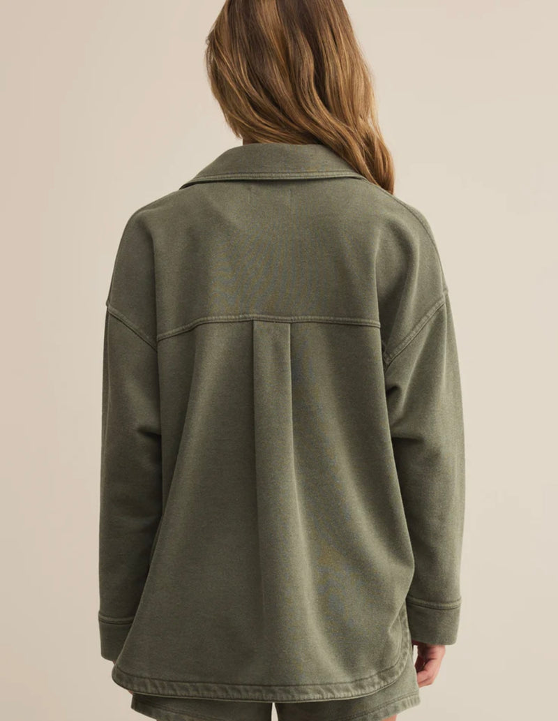 ZJ253869 All Day Knit Jacket- Hunter Green