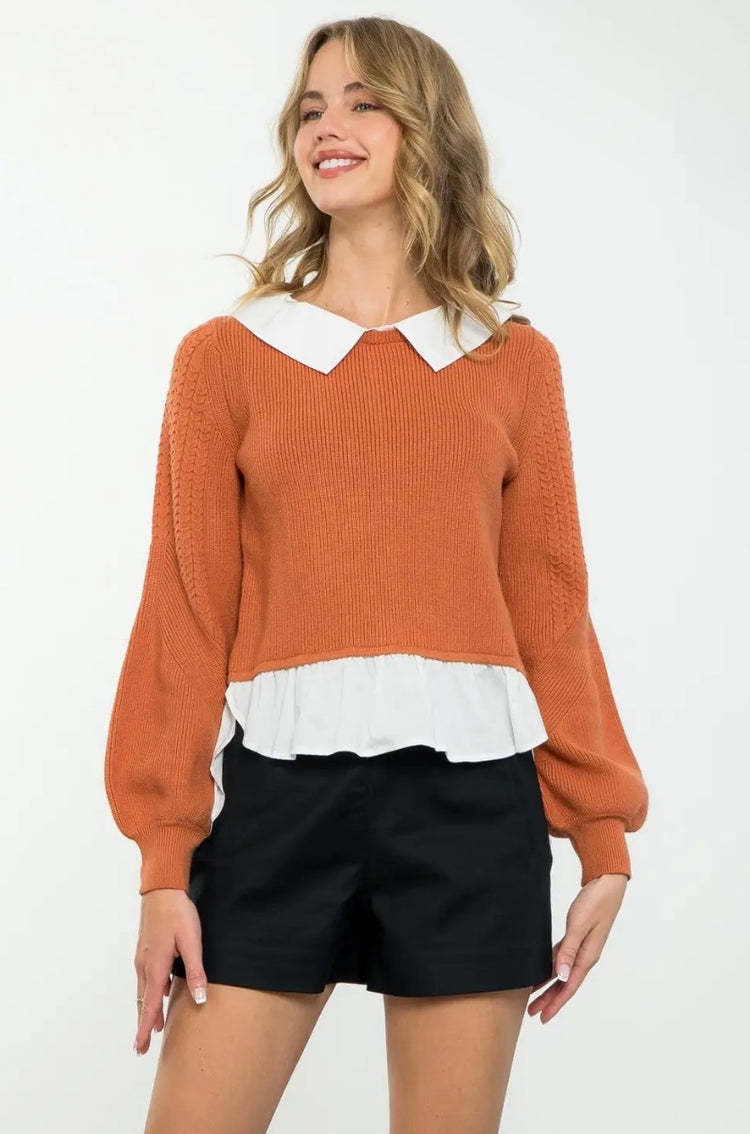 Collared Detail Sweater
