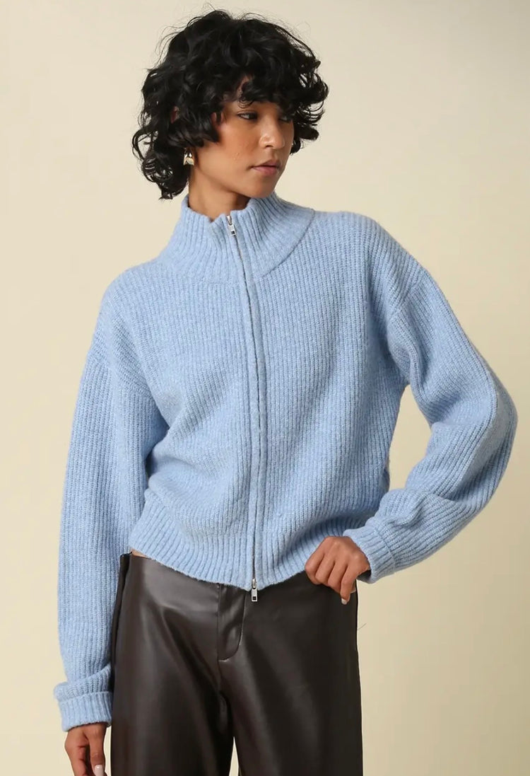 Jalen Zip- Up Mock Neck