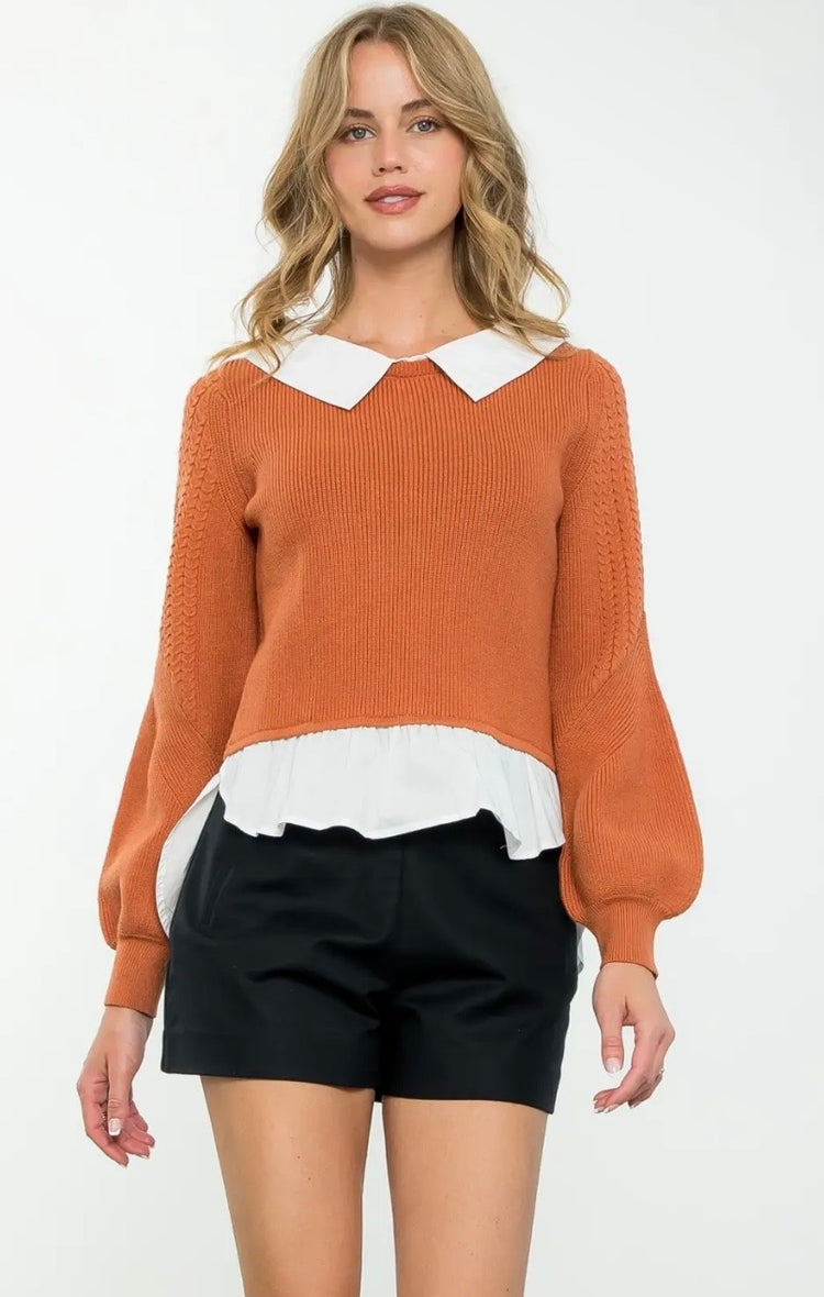 Collared Detail Sweater