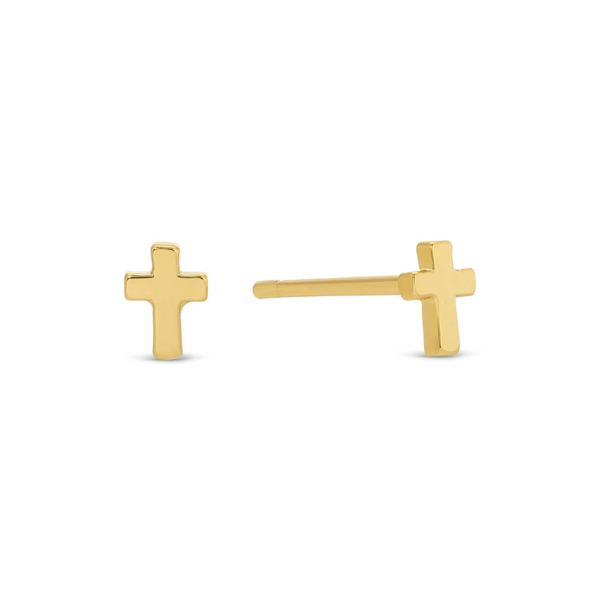 Small Cross Studs On Velvet Tag