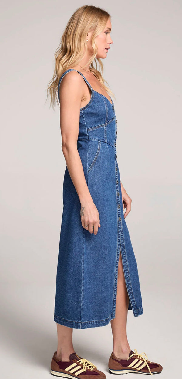 S3717-W699 Casia Denim Mini Dress