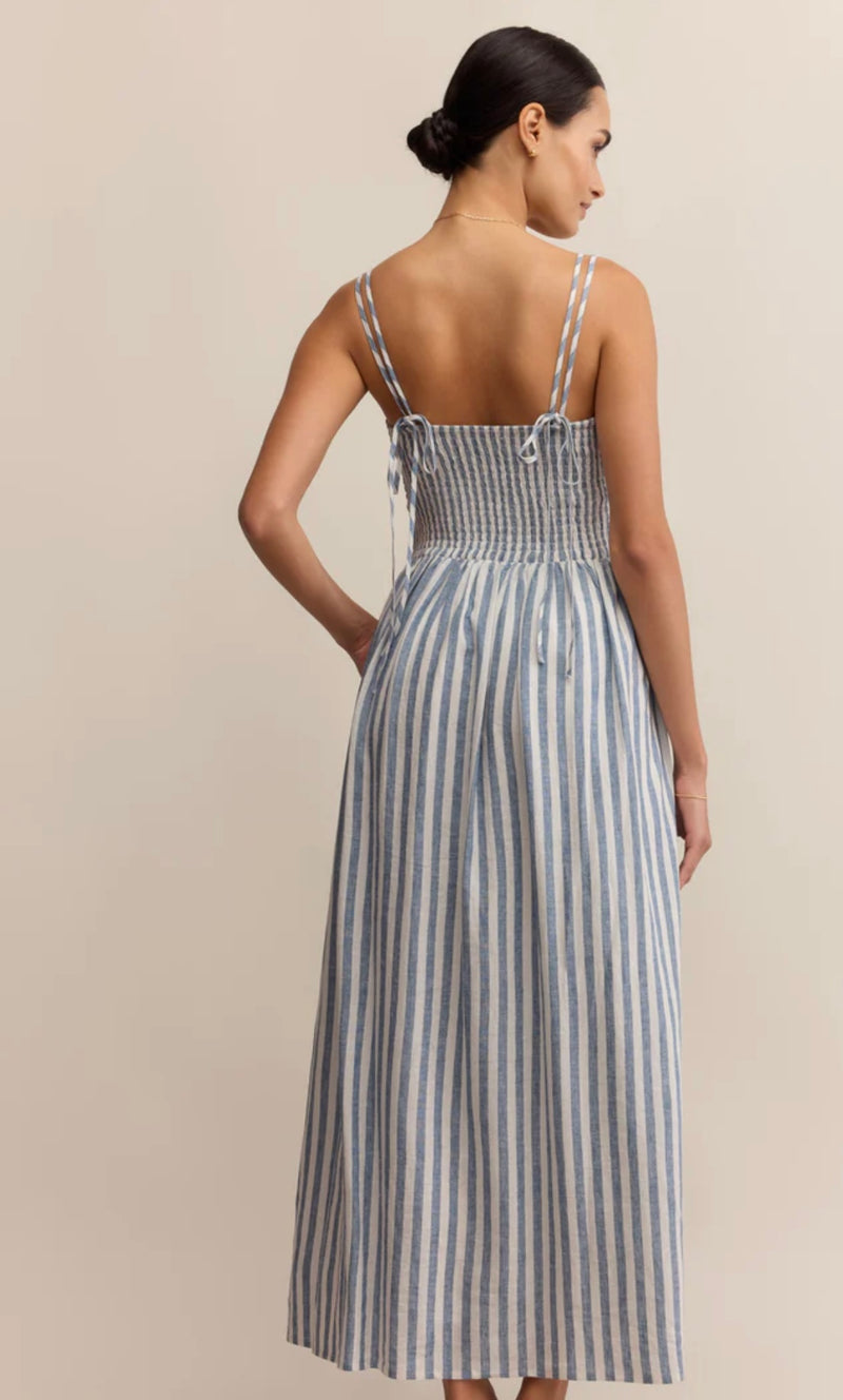 ZD253189 Nadine Striped Midi Dress