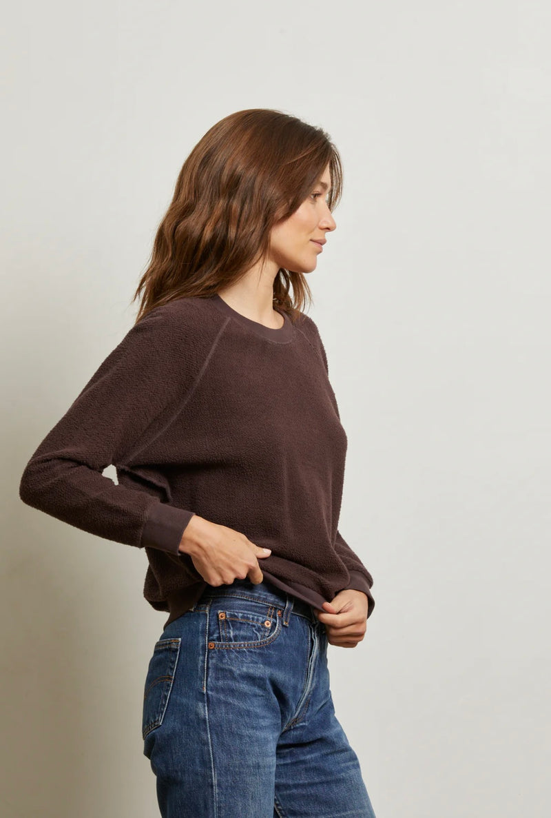 T94-Ziggy Reverse Fleece Sweatshirt- Cocoa