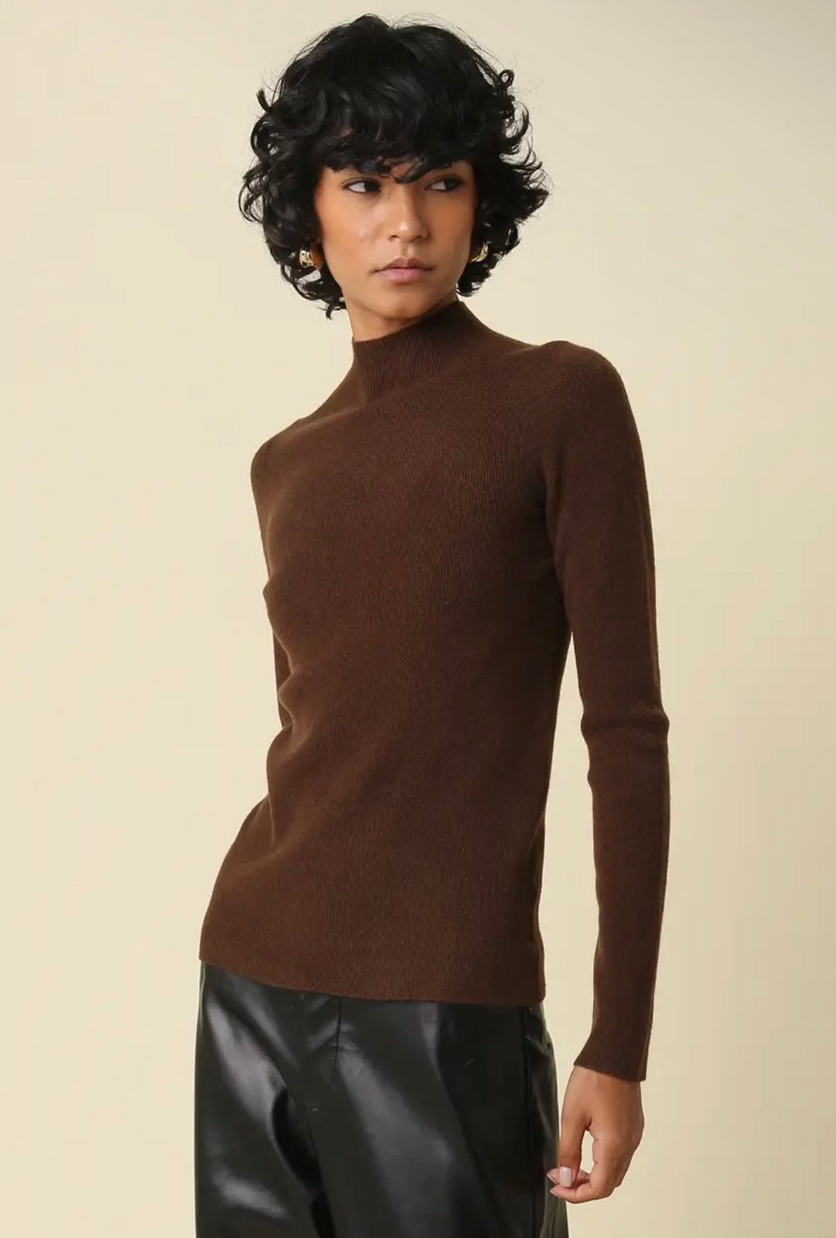 Romy Mock Neck Knit Sweater