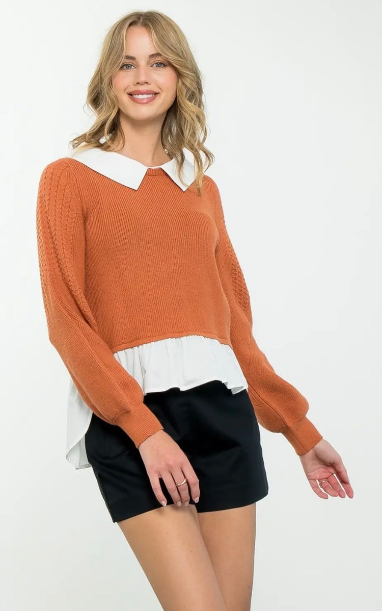 Collared Detail Sweater