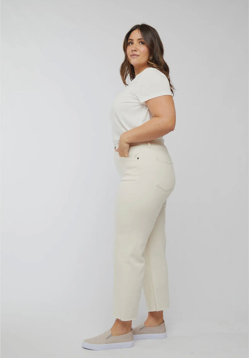 WFK-14-137 Aberdeen Ankle Crop HR Jean - Ecru