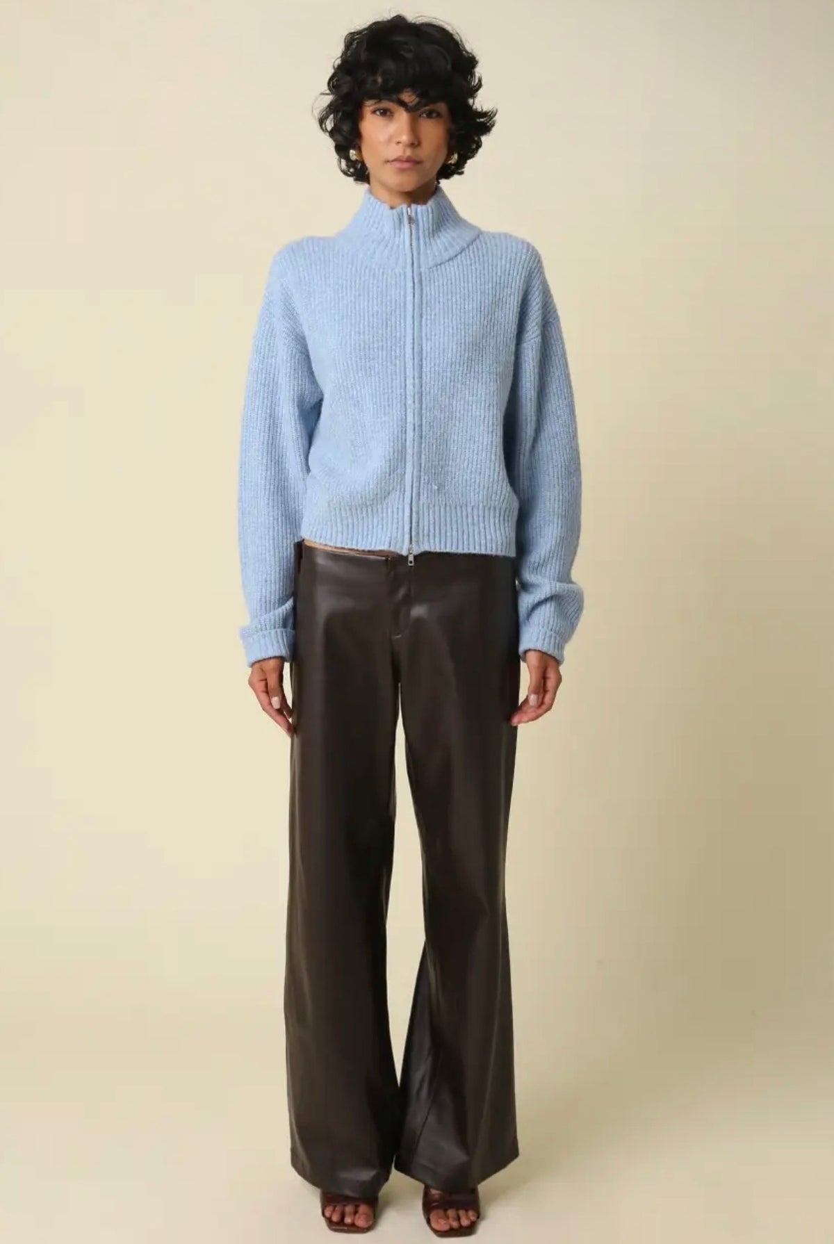 Jalen Zip- Up Mock Neck