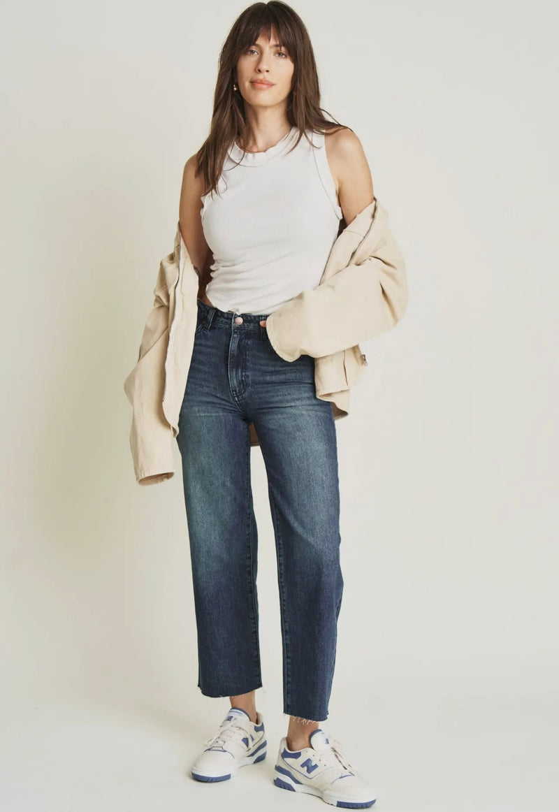 WFK-14 Aberdeen HR Wide Leg- Dark Blue