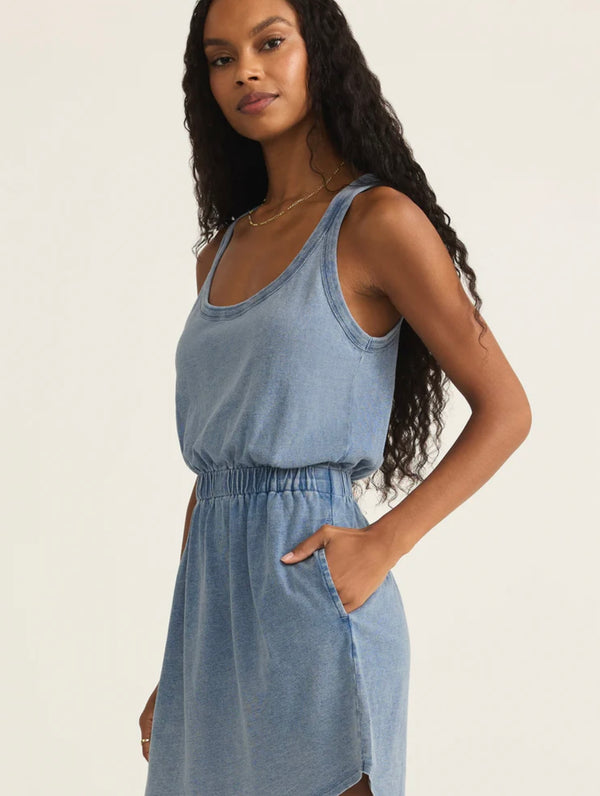 ZD252892 Keegan Knit Denim Dress