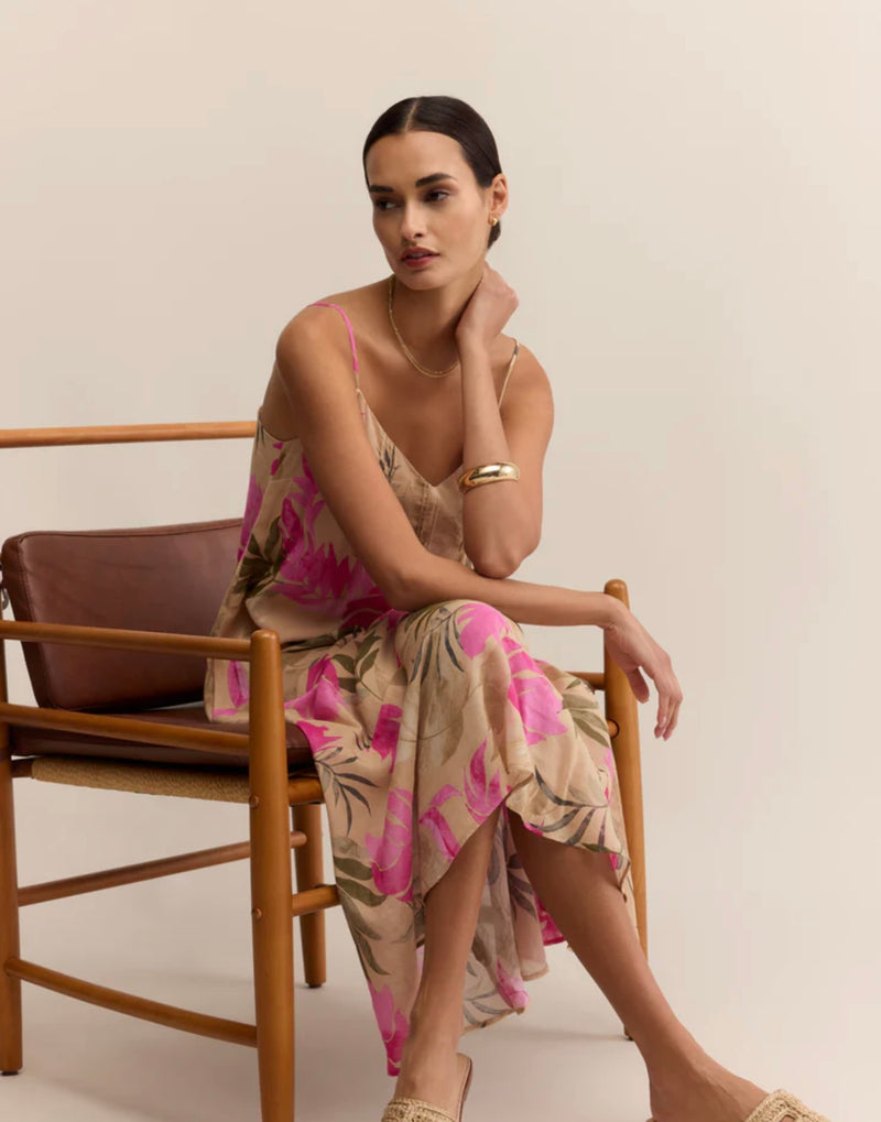 ZD253184 Benson Ula Tropical Midi Dress