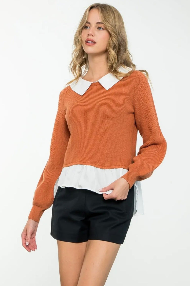 Collared Detail Sweater