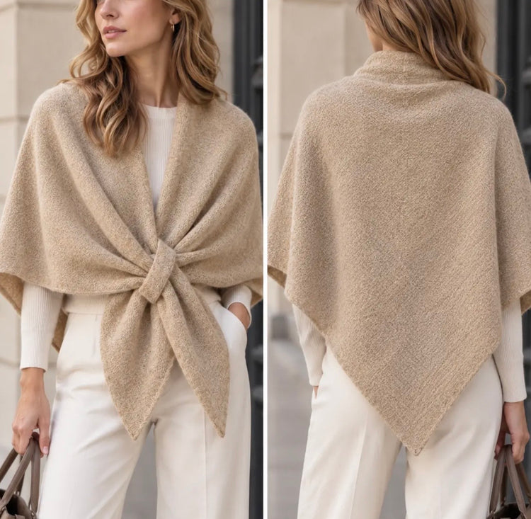 TR-7 Triangle Poncho Scarf with Loop 2-1 Loop