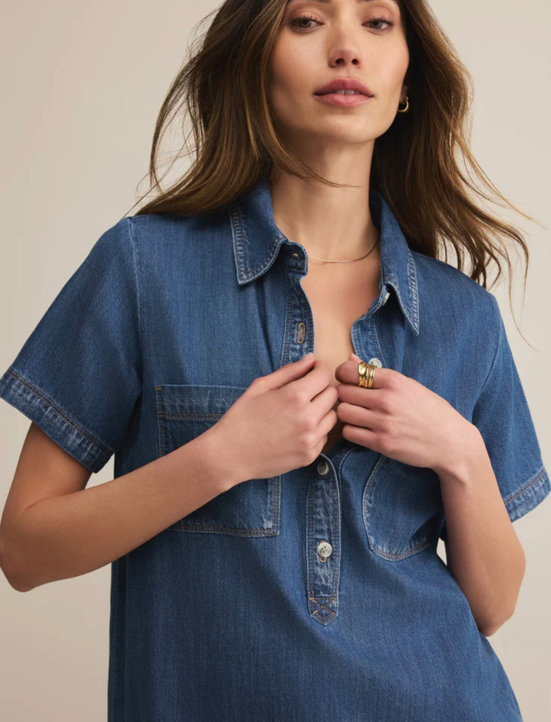 ZD253307 Authentic Denim Mini Dress
