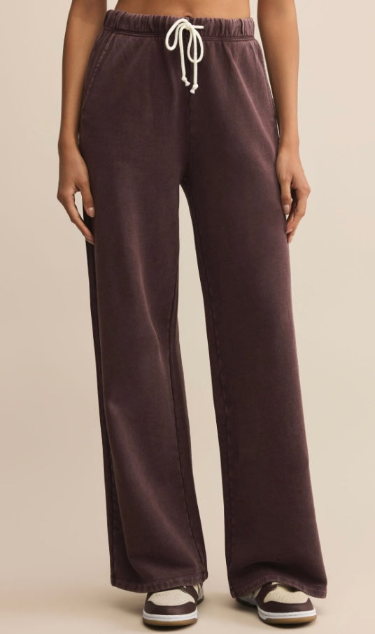 ZP253843 Hunter Knit Denim Pant -Cherry Chocolate