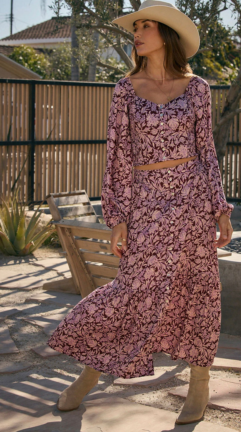 S3705-W694 Dagny Midi Skirt