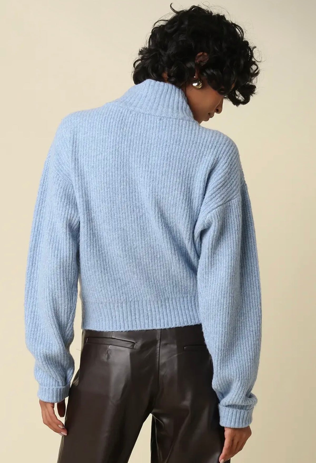 Jalen Zip- Up Mock Neck