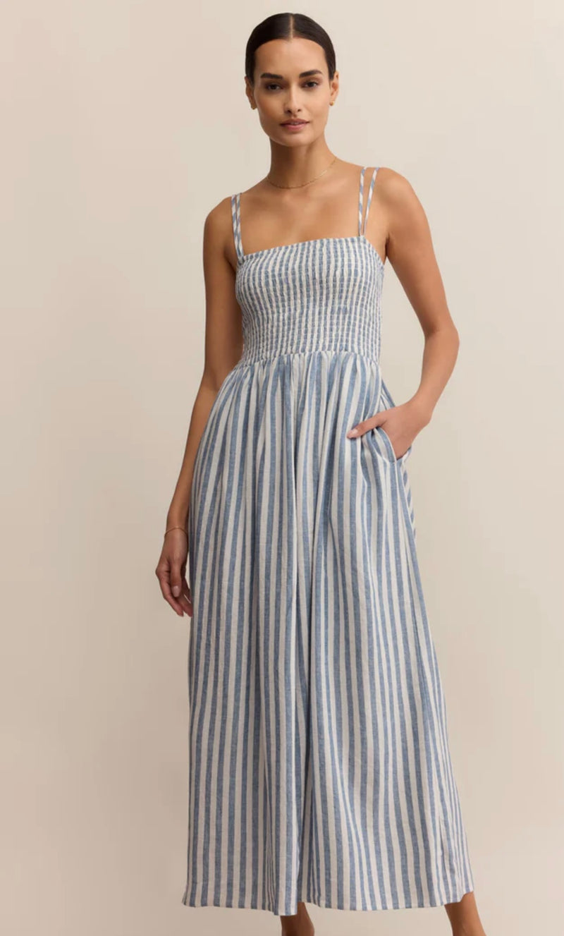 ZD253189 Nadine Striped Midi Dress