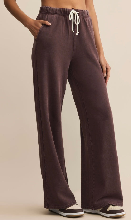 ZP253843 Hunter Knit Denim Pant -Cherry Chocolate