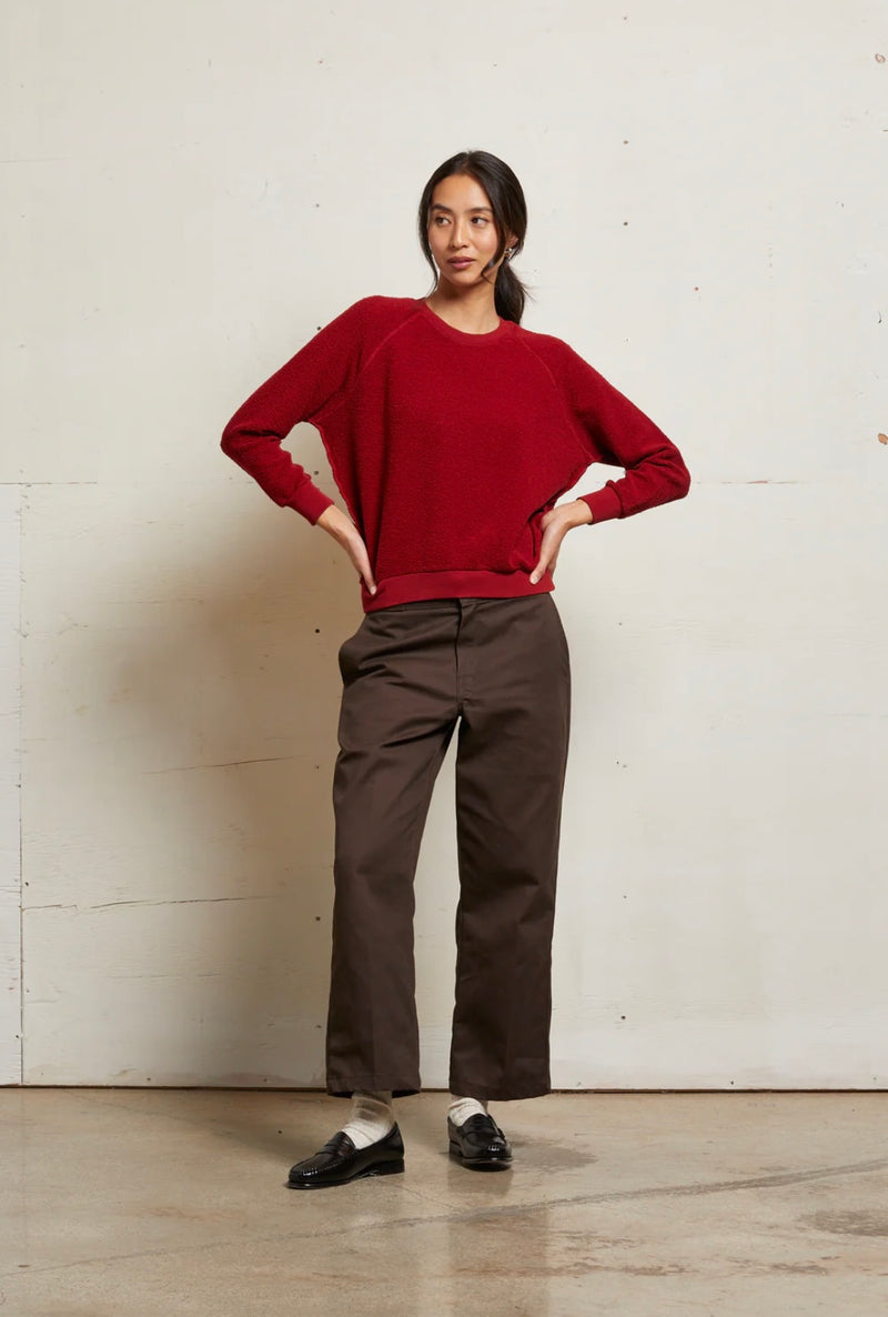 T94-Ziggy-M053 Shrunken Crew Reverse Sweatshirt