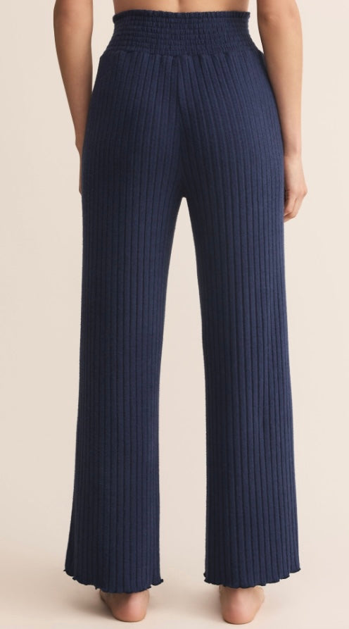 ZLP253824 Dawn Smocked Rib Pant- Blue Sapphire