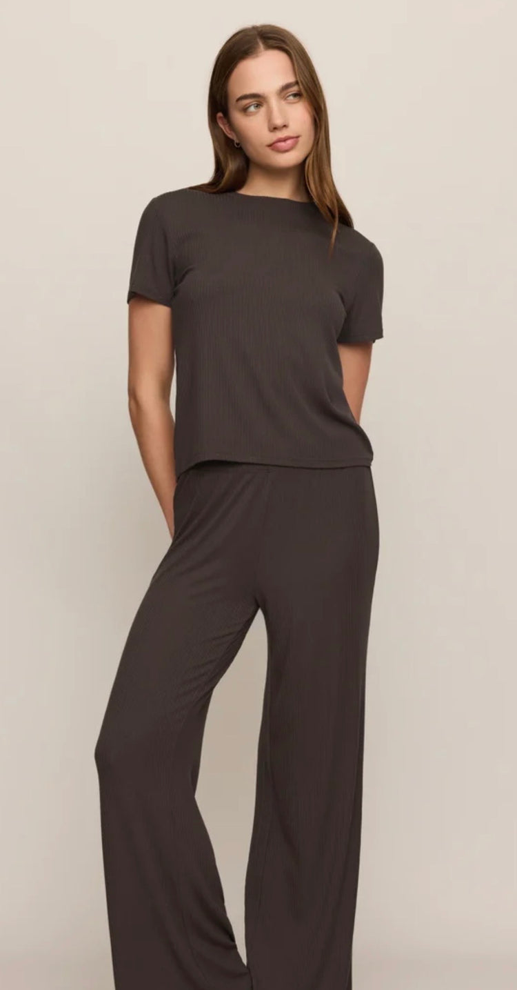 ZLT263470 Just Right Rib LS Top Cocoa Bean
