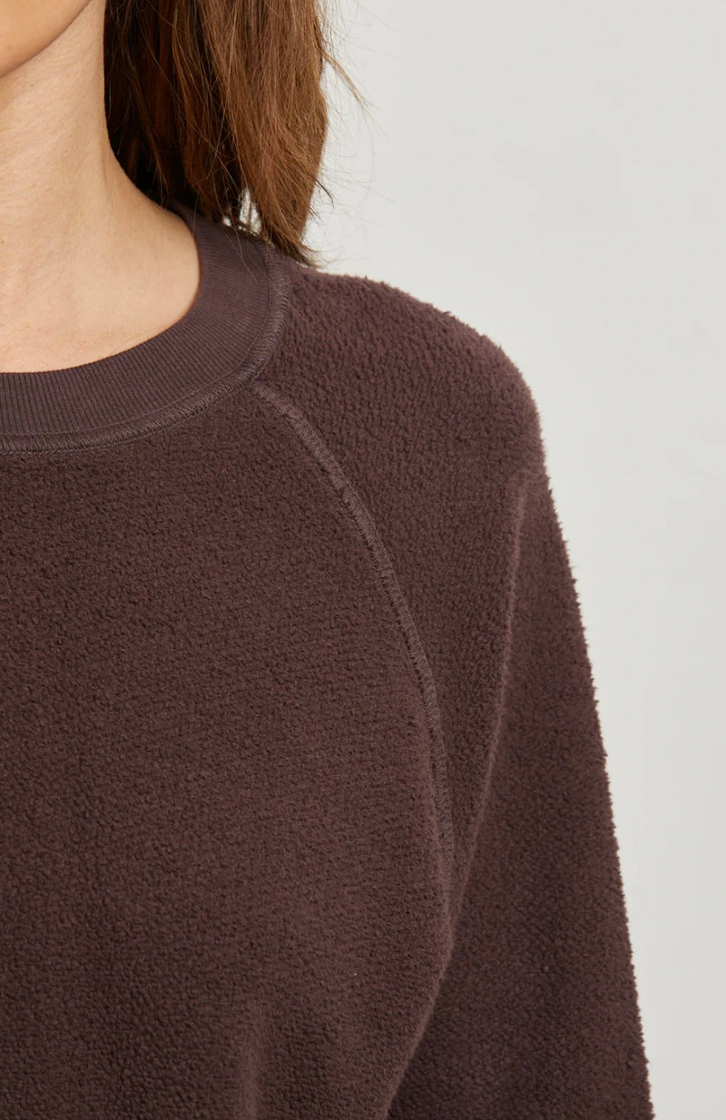 T94-Ziggy Reverse Fleece Sweatshirt- Cocoa