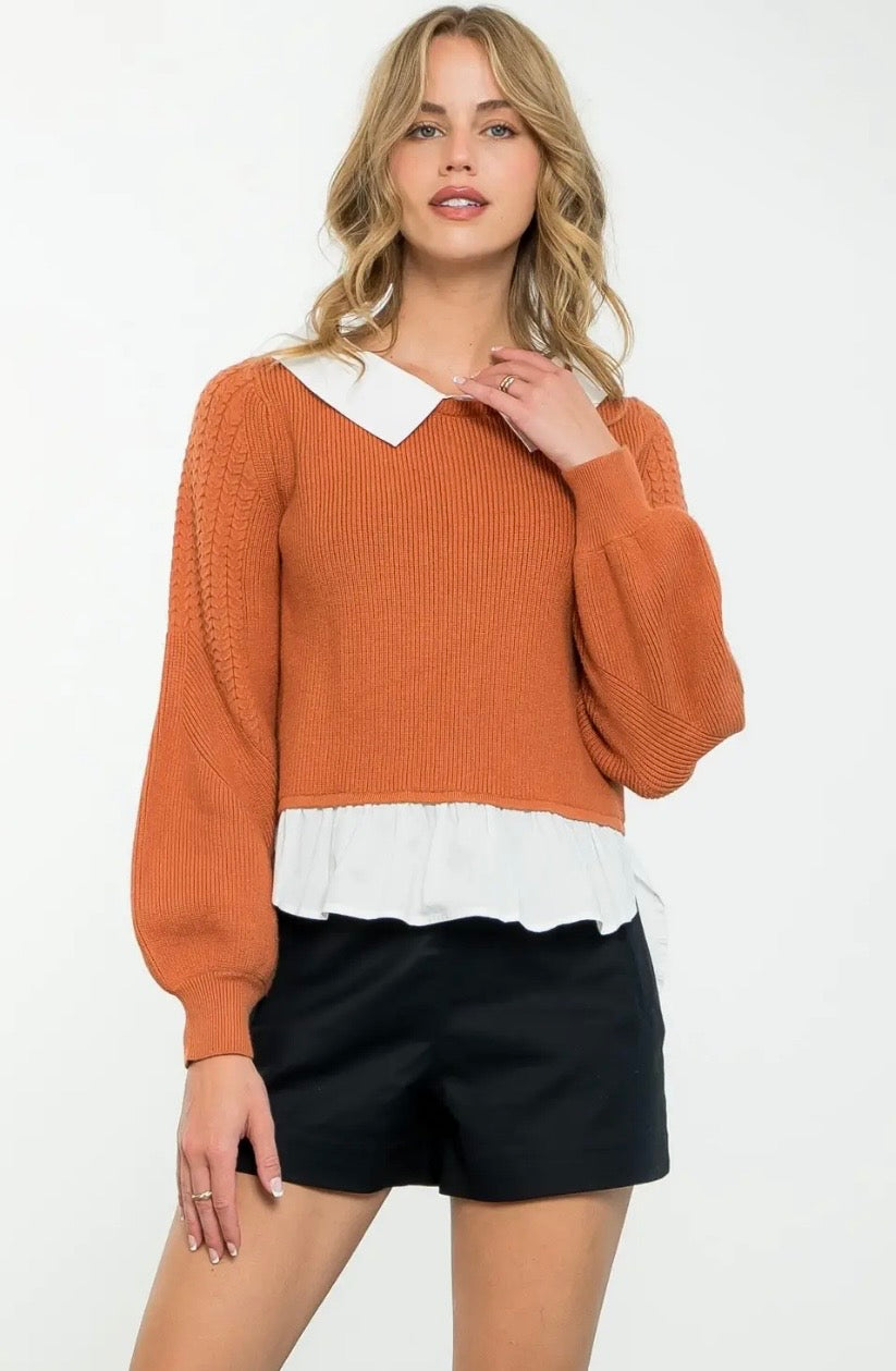 Collared Detail Sweater