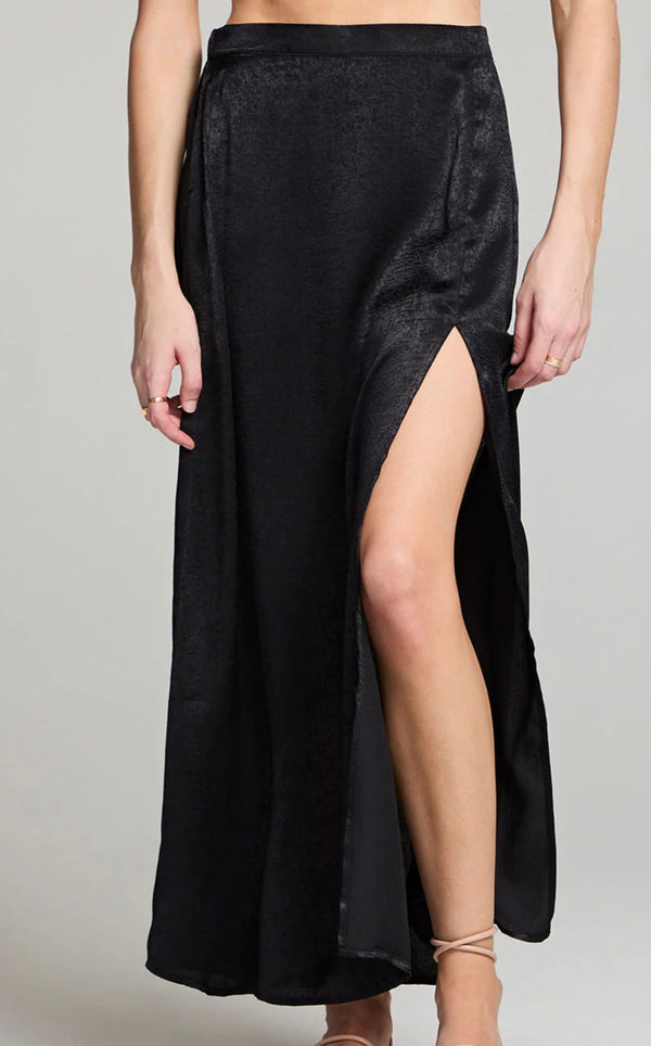 S3505 Satin Midi Skirt