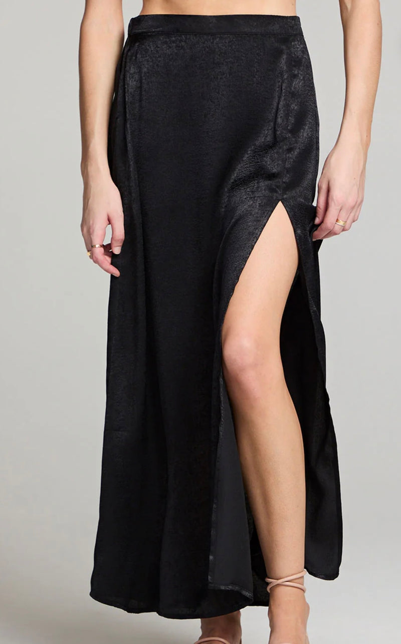 S3505 Satin Midi Skirt