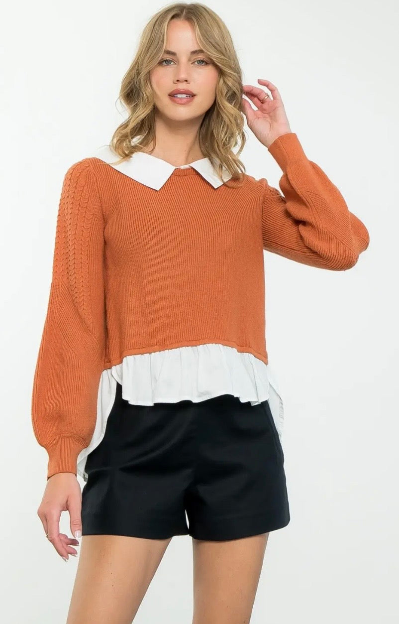 Collared Detail Sweater