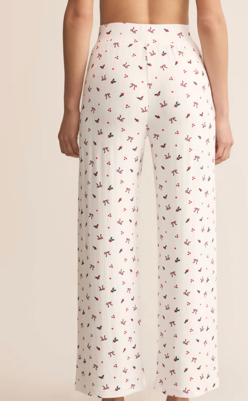 ZLP254741 Luxe Holly Pointelle Pant- White Print
