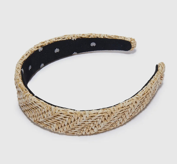 Natural Raffia Bessette Headband