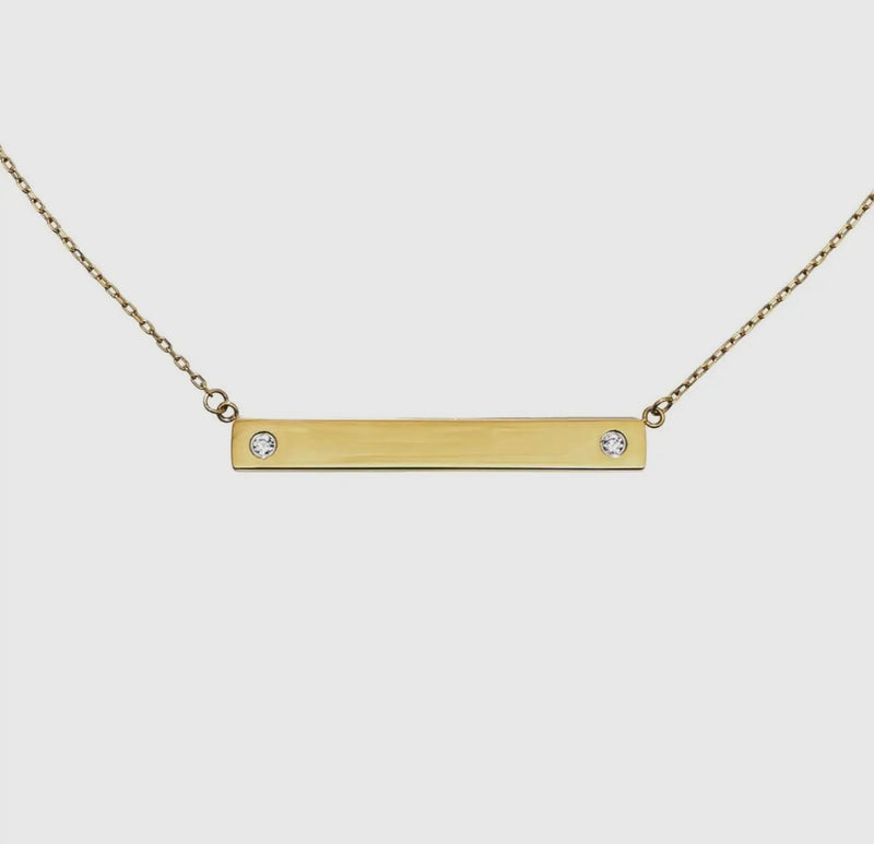 Diamond Bar Necklace