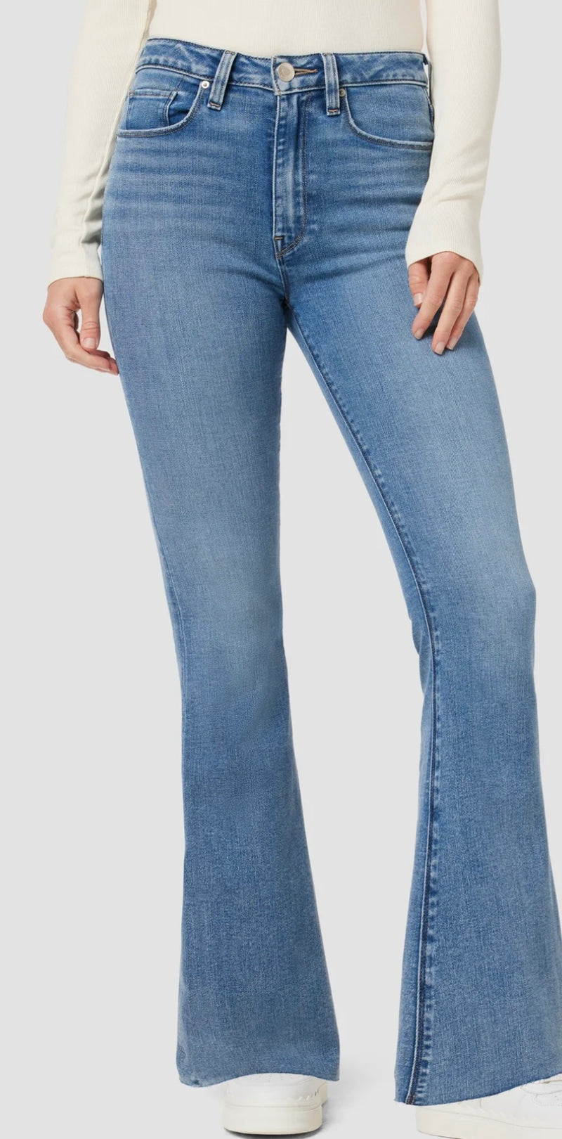 CROSWA1331 Holly High-Rise Flare Barefoot Jean- Snow Angel