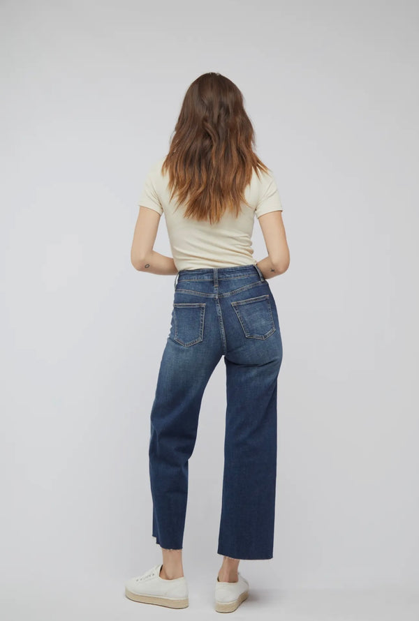 Aberdeen Ankle Crop High Rise Jean, Dark Aged Vintage