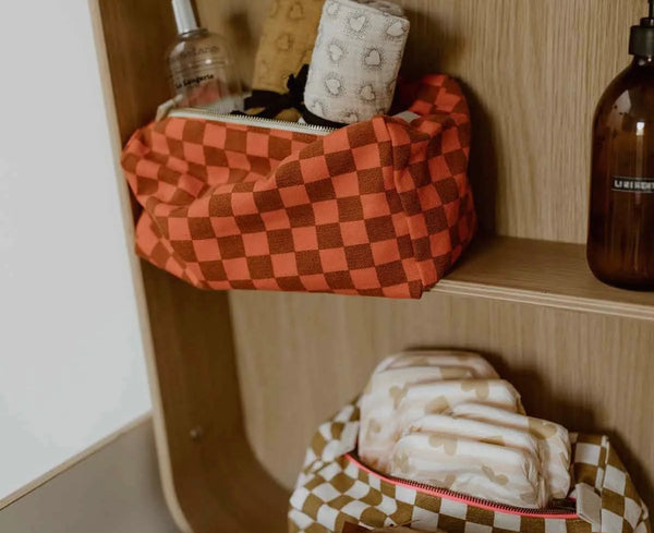 Vic Toiletry Bag
Checkerboard Caramel