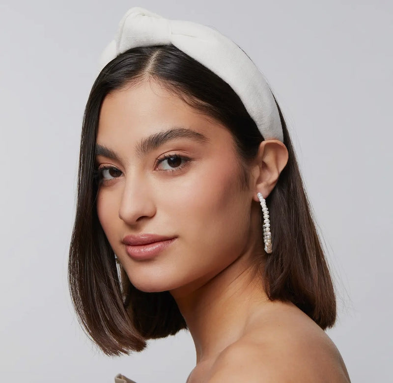 White Linen Headband